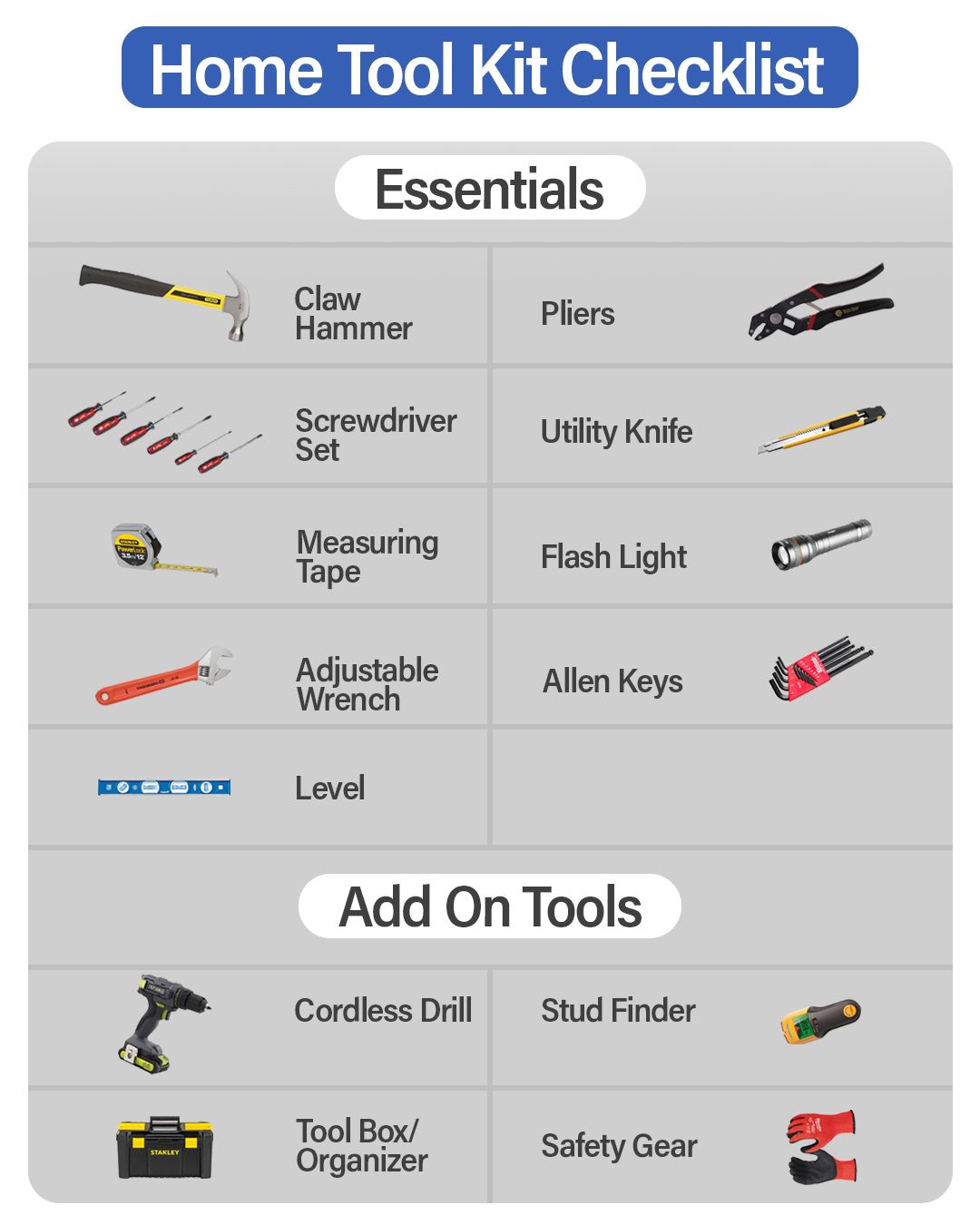9 Must-Have Tools For Your Home Tool Kit