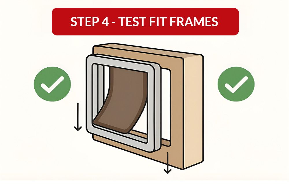 Test fit the frames