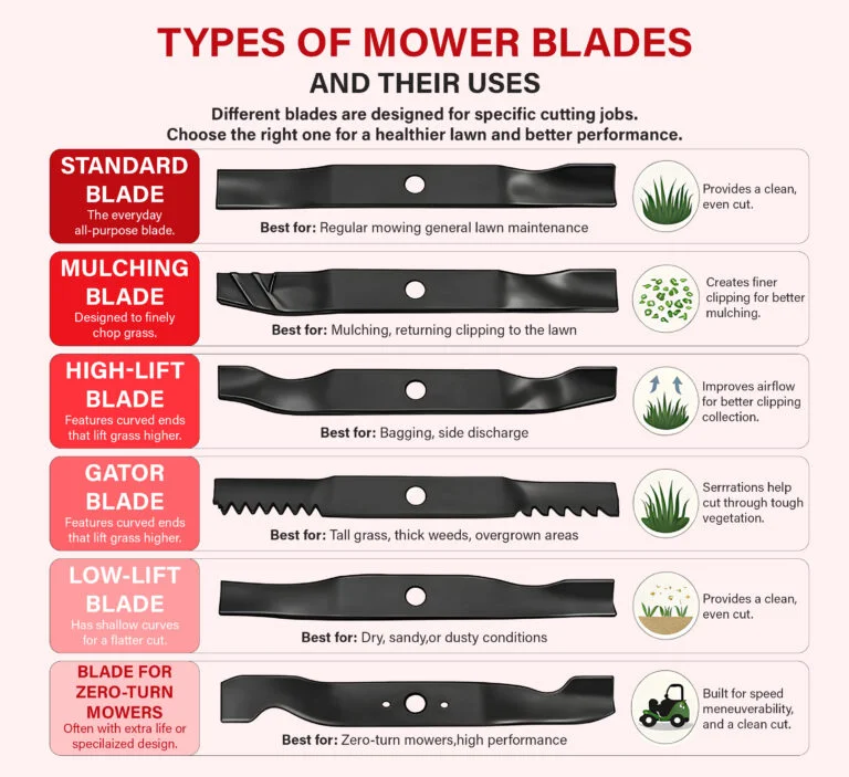 Types of Mowers Blade