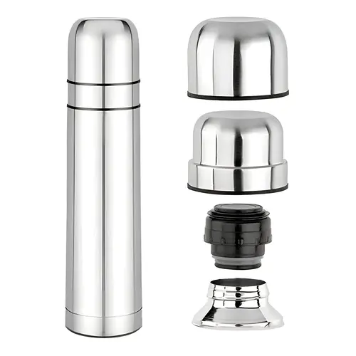 Coffee Thermos 16.9 oz Silver/Black Silver/Black