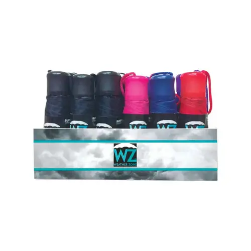 Compact Umbrella Assorted 42" D Assorted - pack of 12