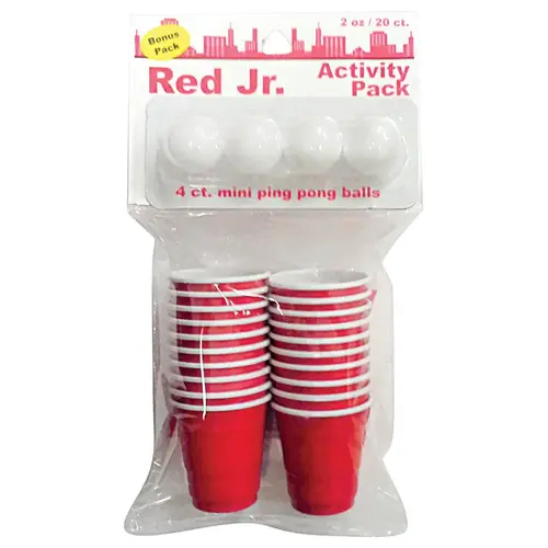 Shot Glass 2 oz Red Plastic Red