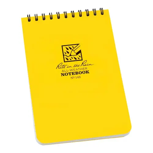 All-Weather Notebook 4" W X 6" L Top-Spiral Yellow - pack of 12 All-Weather Notebook 4" W X 6" L Top-Spiral Yellow - pack of 12