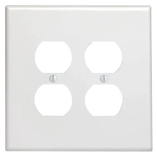 Wall Plate White 2 gang Thermoset Plastic Duplex Outlet White Wall Plate White 2 gang Thermoset Plastic Duplex Outlet White