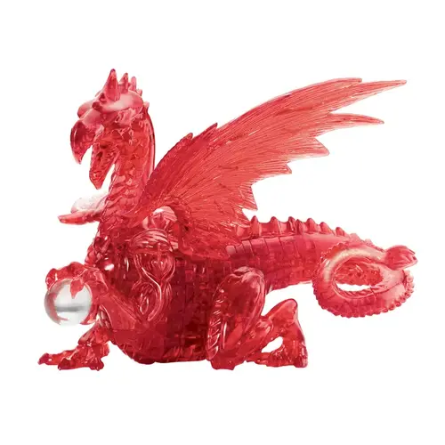 3D Deluxe Crystal Puzzle - Dragon Red Red