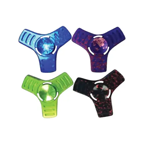 3-Way Fidget Spinner Blade Splatter Metal Assorted - pack of 24