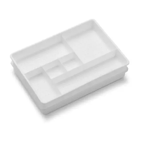 Drawer Organizer 2.6" H X 7.5" W X 10.75" D Plastic White