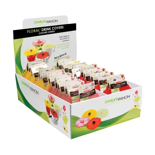 Drink Covers Multicolored Silicone Flower Multicolore - 2 per pack x36 packs Drink Covers Multicolored Silicone Flower Multicolore - 2 per pack x36 packs