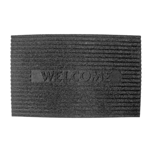 Door Mat 30" L X 18" W Charcoal Welcome Rubber Charcoal Door Mat 30" L X 18" W Charcoal Welcome Rubber Charcoal