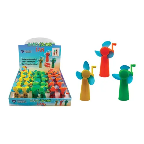 Hand Crank Fan 4" H 3 speed Assorted Hand Crank Fan 4" H 3 speed Assorted