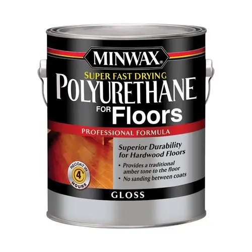 Fast-Drying Polyurethane Super for Floors Gloss Clear Oil-Based 1 ga Clear - pack of 2 Fast-Drying Polyurethane Super for Floors Gloss Clear Oil-Based 1 ga Clear - pack of 2