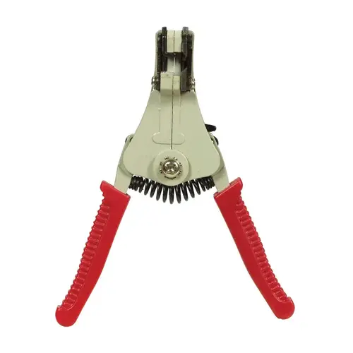 8 In. 18 AWG to 22 AWG Solid/Stranded Automatic Wire Stripper Red 8 In. 18 AWG to 22 AWG Solid/Stranded Automatic Wire Stripper Red