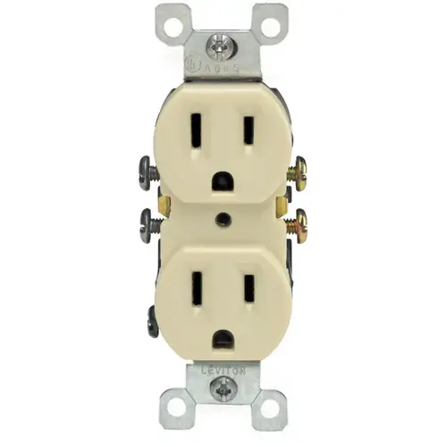15A Ivory Shallow Grounded 5-15R Duplex Outlet - pack of 10 15A Ivory Shallow Grounded 5-15R Duplex Outlet - pack of 10