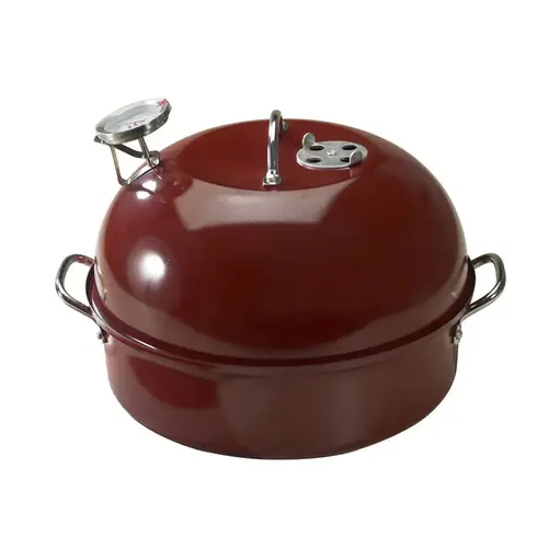 Kettle Smoker Aluminized Steel 12.38" Red Red Kettle Smoker Aluminized Steel 12.38" Red Red