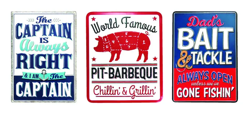 OPEN ROAD BRANDS LLC Tin Sign 14 H X 0.125 W X 10 L Assorted Metal Assorted - pack of 48 90164876-XCP48