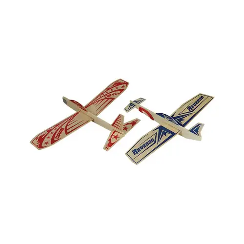 Glider Plane Super Hero Balsa Wood Natural 2 pc Natural