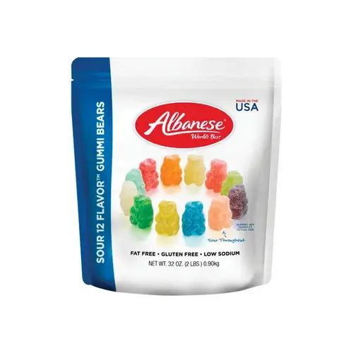 Gummi Bears Cherry, Strawberry, Mango, Pineapple, Lemon, Orange, Green Apple, Watermelon, Pink Grapefru