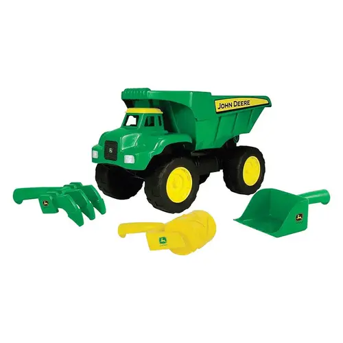 Dump Truck Sand Toy John Deere Plastic Green/Yellow 4 pc Green/Yellow Dump Truck Sand Toy John Deere Plastic Green/Yellow 4 pc Green/Yellow