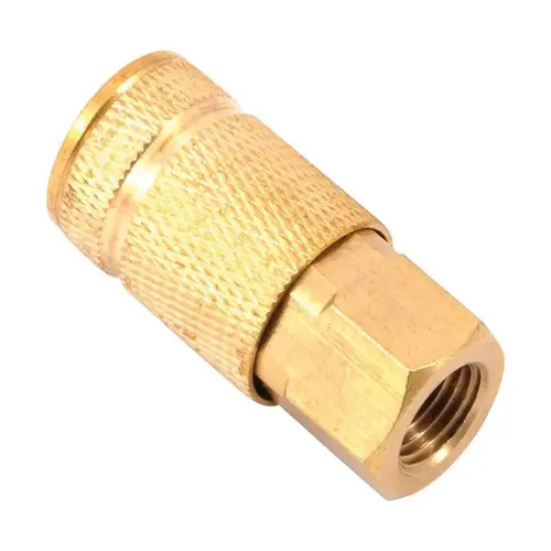 Forney Coupler, Aro Style, 1/4 in, FNPT, Brass Forney Coupler, Aro Style, 1/4 in, FNPT, Brass