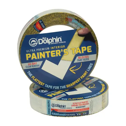 Interior Painter's Tape Washi .94" W X 60 yd L Yellow Medium Strength Yellow Interior Painter's Tape Washi .94" W X 60 yd L Yellow Medium Strength Yellow