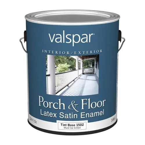 027.000.007 Latex Porch and Floor Paint, Satin, Tint Base, 1 gal - pack of 4 027.000.007 Latex Porch and Floor Paint, Satin, Tint Base, 1 gal - pack of 4