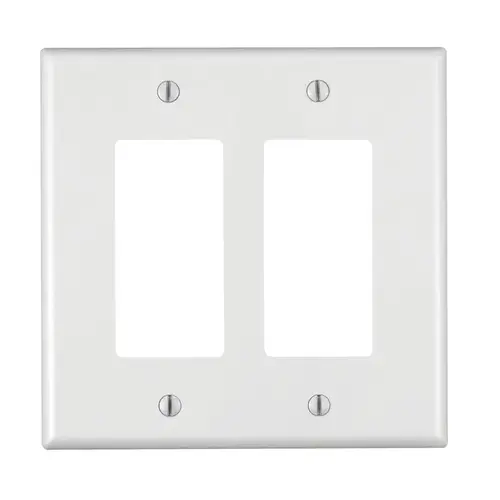 Wall Plate Decora White 2 gang Nylon GFCI/Rocker White Wall Plate Decora White 2 gang Nylon GFCI/Rocker White