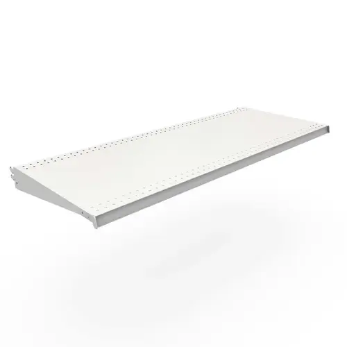 DL Style Shelf 1" H X 48" W X 19" L Powder Coated Cool White Powder Coated Pair DL Style Shelf 1" H X 48" W X 19" L Powder Coated Cool White Powder Coated Pair