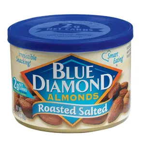 Blue Diamond 02970 Almonds Roasted Salted 6 oz Can