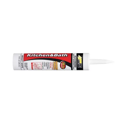 Caulk Bright White Silicone Fortified Latex 10 oz Bright White