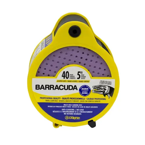 Sanding Disc Kit Barracuda 5" Aluminum Oxide Hook and Loop Assorted Grit Purple Sanding Disc Kit Barracuda 5" Aluminum Oxide Hook and Loop Assorted Grit Purple