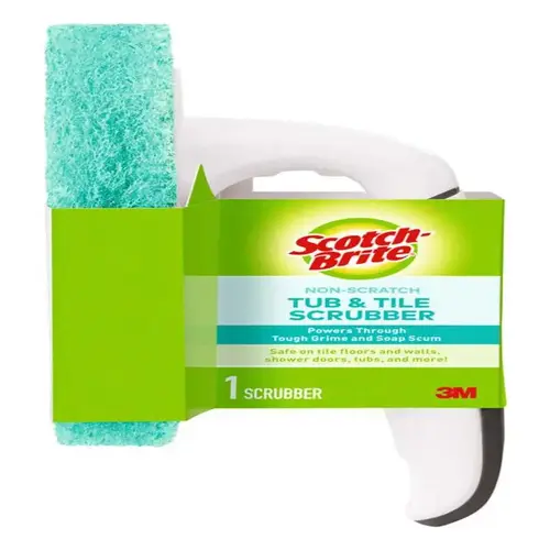 Scrubber Sponge Scotch-Brite Non-Scratch For Bath and Tile Blue Scrubber Sponge Scotch-Brite Non-Scratch For Bath and Tile Blue
