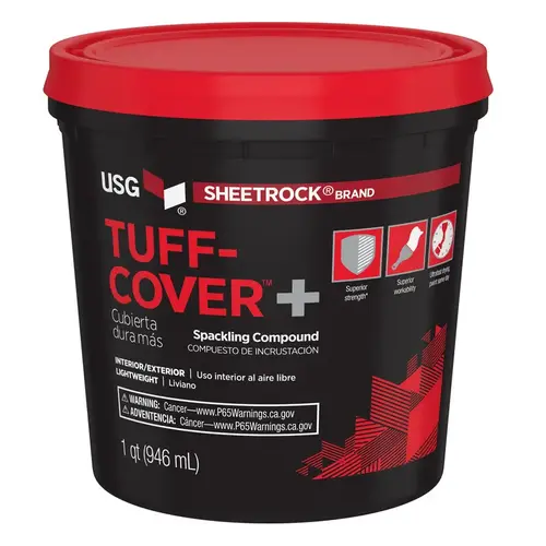 Spackling Compound Tuff-Cover + Ready to Use White 1 qt White Spackling Compound Tuff-Cover + Ready to Use White 1 qt White