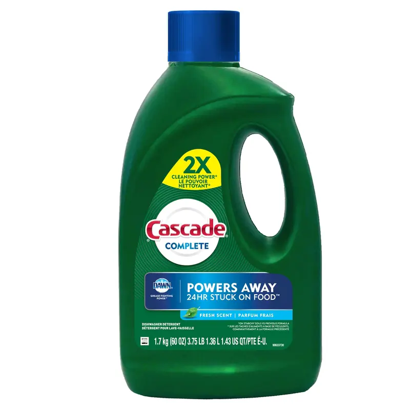 CASCADE Dishwasher Detergent Complete Fresh Scent Gel 60 oz - pack of 4 53986-XCP4 CASCADE Dishwasher Detergent Complete Fresh Scent Gel 60 oz - pack of 4 53986-XCP4