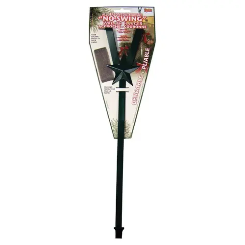 Wreath Hanger No Swing Green Wreath Hanger No Swing Green