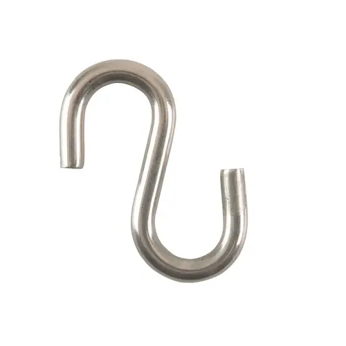 S-Hook Small Stainless Steel 3" L 250 lb - pack of 20 S-Hook Small Stainless Steel 3" L 250 lb - pack of 20