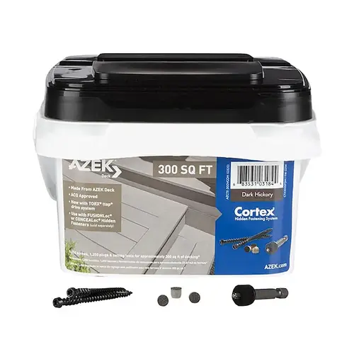 Hidden Deck Fastener Azek 2-1/2" L Torx TTAP Dark Hickory