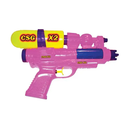 Water Gun CSG X2 Dual Stream Plastic Assorted 11" L Assorted