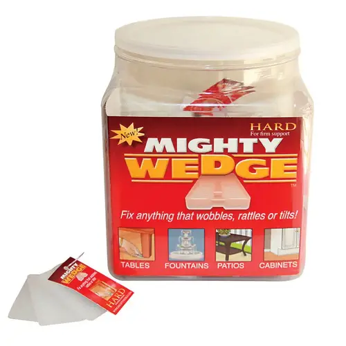 Hard Wedges Household Clear - pack of 36