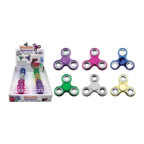 Fidget Spinner Metallic Plastic Assorted - pack of 24 Fidget Spinner Metallic Plastic Assorted - pack of 24