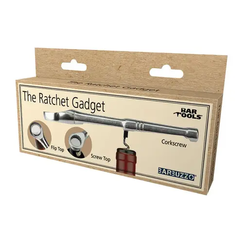 Corkscrew/Bottle Opener Bar Tools The Ratchet Gadget Cast Aluminum Silver - pack of 6 Corkscrew/Bottle Opener Bar Tools The Ratchet Gadget Cast Aluminum Silver - pack of 6