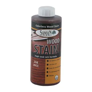 Saman 5950309 Wood Stain Semi-Transparent Spice Water-Based 12 oz Spice
