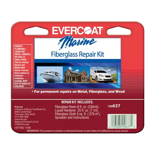 Fiberglass Repair Kit Marine Clear Yellow