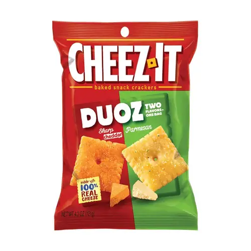 Crackers Duoz Sharp Cheddar/Parmesan 4.75 oz Pegged