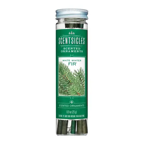 Scented Ornament White Winter Fir Scent 0.9 oz Solid Green