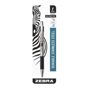 Zebra 27111 Ball Point Pen F-301 Black Retractable