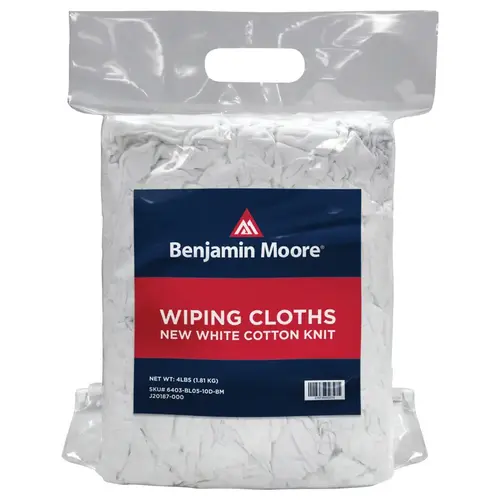 Wiping Cloth Cotton 4 lb White - pack of 10