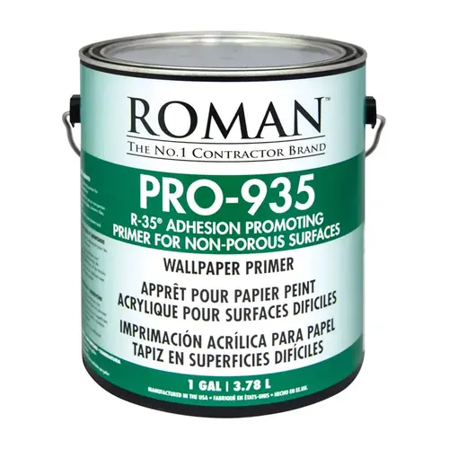 Wallcovering Primer R-35 Clear Water-Based Acrylic 1 gal Clear