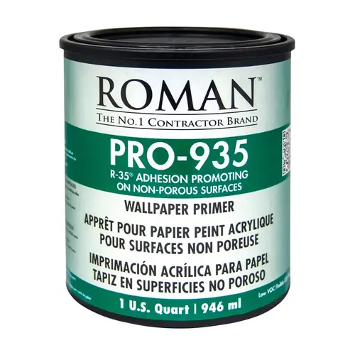 Wallcovering Primer R-35 Clear Water-Based Acrylic 1 qt Clear - pack of 6