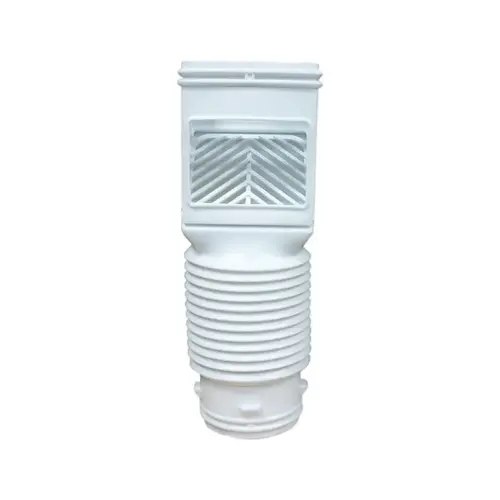 Downspout Filter FlexGrate 4.625" W X 4.625" L White Vinyl White