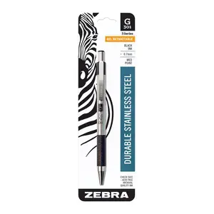 Zebra 41311 Gel Pen G-301 Black Retractable